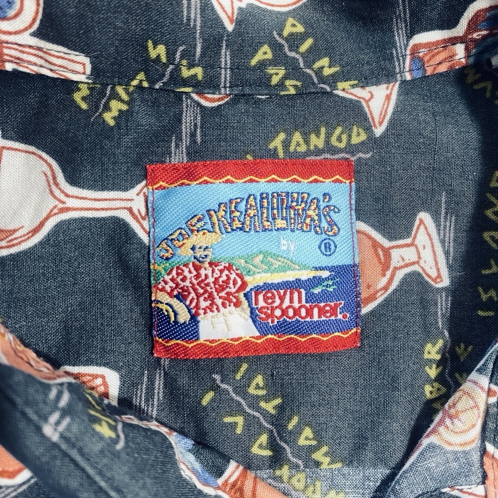Vintage Reyn Spooner Hawaiian Cocktail Shirt Mens Large Novelty Bar Aloha Button - Picture 4 of 8